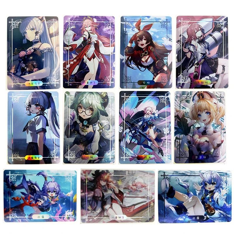 

Anime Goddess Story The Book of Desire Yae Miko Fischl Yelan Lumine Kafka SSR Card Game Collection Surprise Man Birthday Gifts