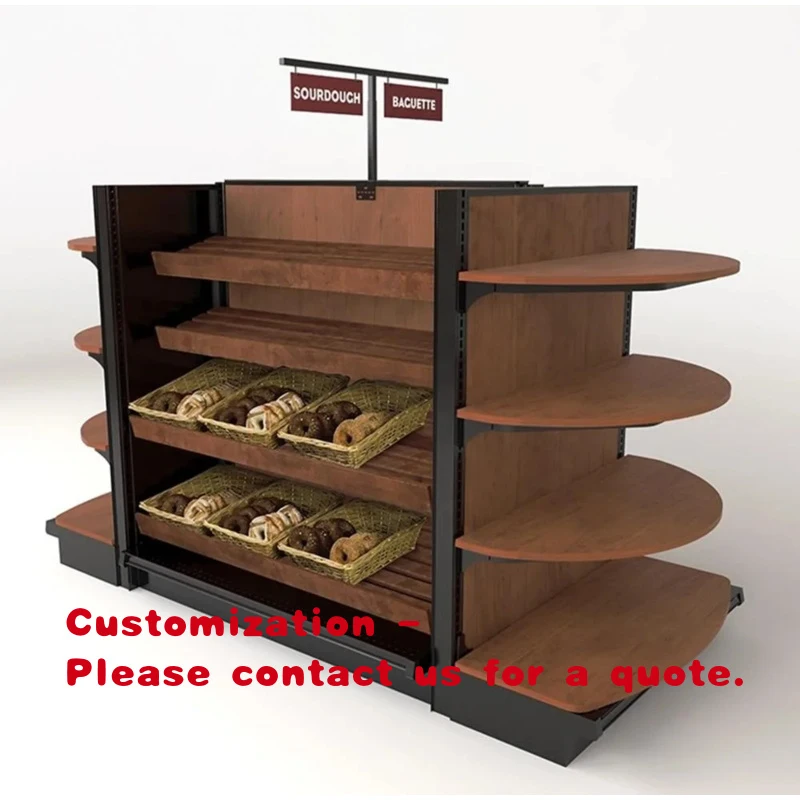 custom.Fashion Design Bakery Display Wood Cooling Shelves Display Rack