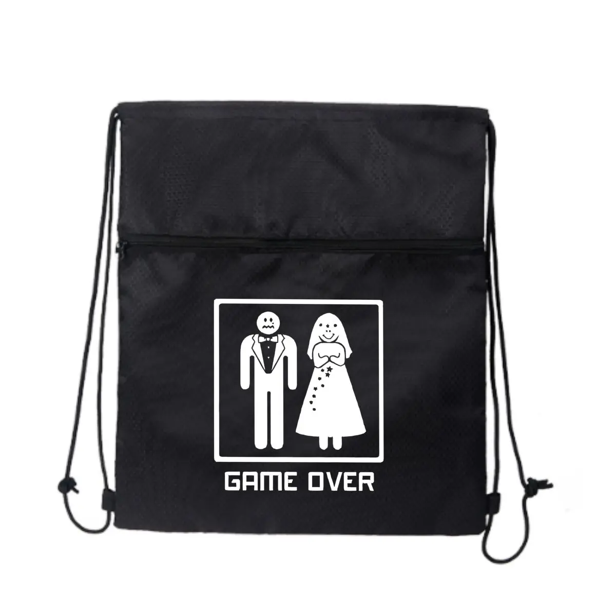 

Минималистичная графическая сумка большой емкости на молнии на шнурке, вмещающая все, что вам нужно