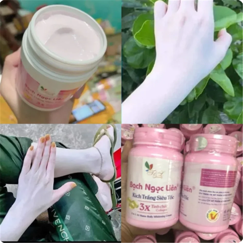 200g Kem kích trắng bạch ngọc liên 3X tinh chat collagen 2in 1 at home kem body siêu trắng Remove dark, brighter whiteness