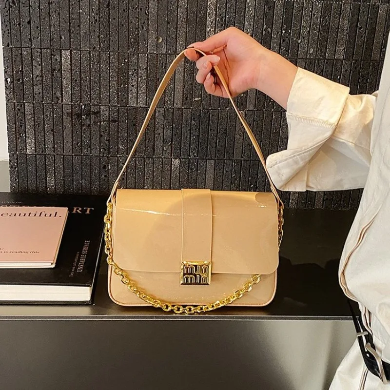 Original Retro Leather Diaper Bag High-End Stylish Clutch Fashionable Commuter Tote Handbag As Messenger Purse