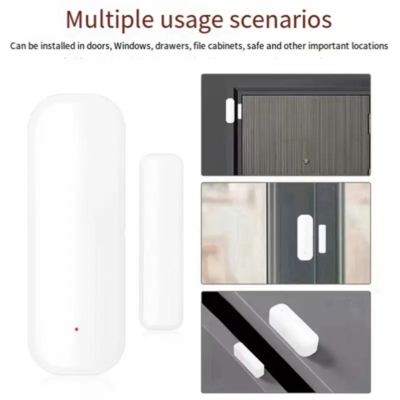 AY14 - Sensor Pintu Jendela Wifi APP Perlindungan Keamanan Rumah Pintar Pintu Terbuka Tertutup Untuk Alexa Yandex