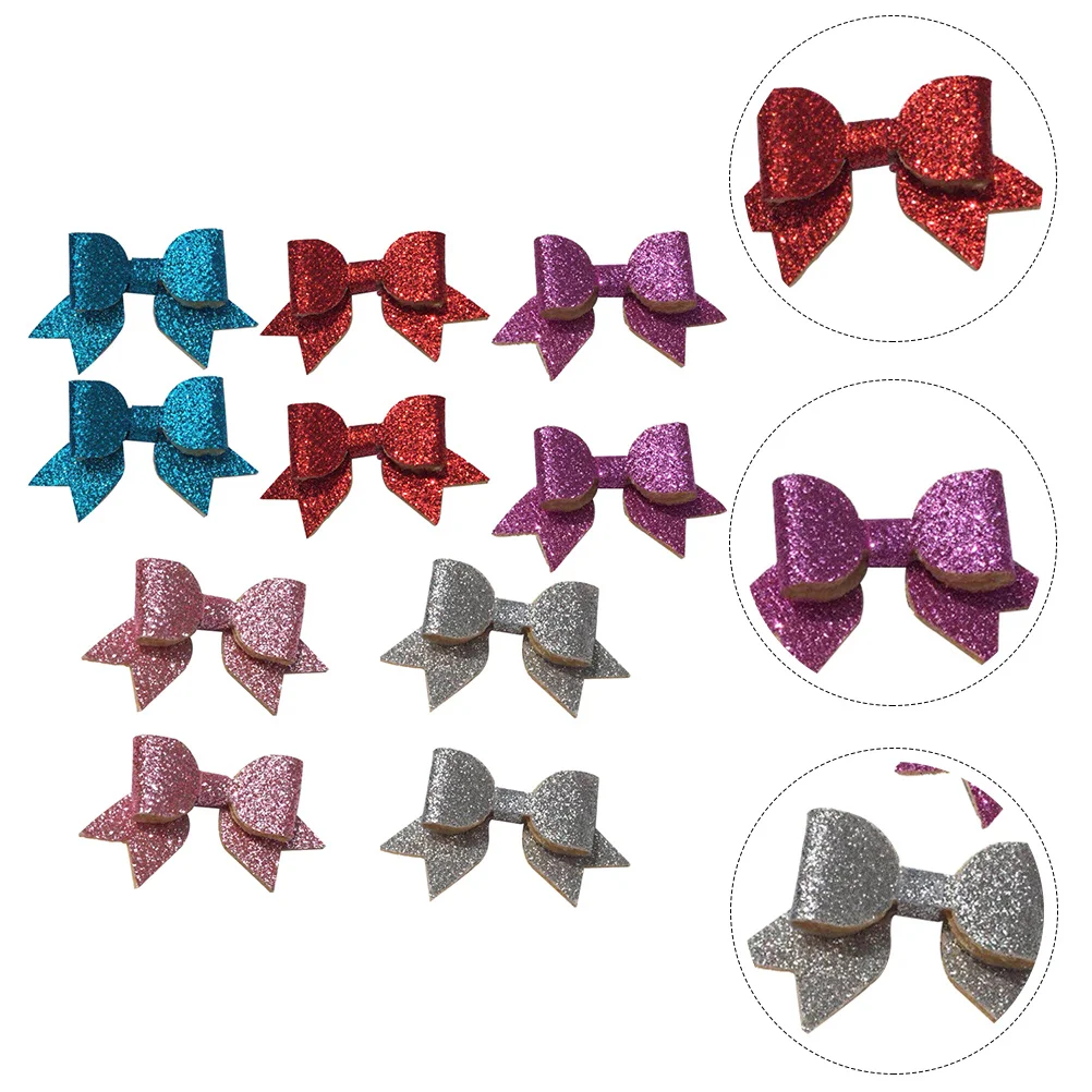 

10Pcs Dog Hair Clips Pet Bow Hairpin Accessories Lovely Barrettes Puppy Grooming Hair Bows Attractive Pet Barrettes