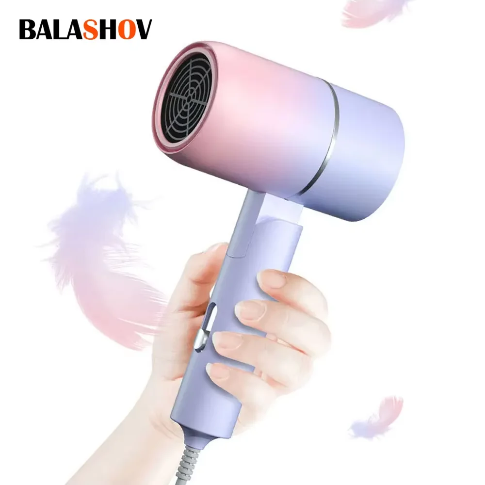 MIni Folding Hairdryer 750W with Carrying Bag Hot Air Anion Hair Care for Home Travel Hair Dryer Dormitory Blow Drier 220V-240V