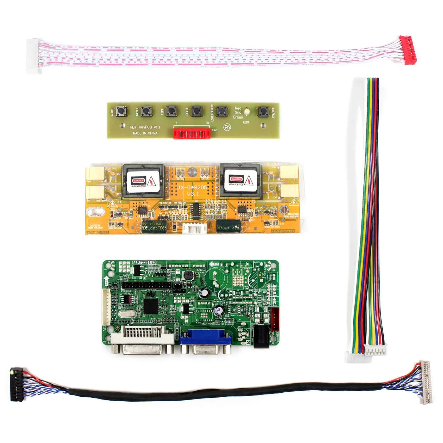 DVI VGA LCD Board Compatible with 15inch 1024x768 LTM150XH-L01 L02 L03 L04 L05 L06 L08 L11 LTA150B850F LQ150X1LW71N LQ150X1LW73