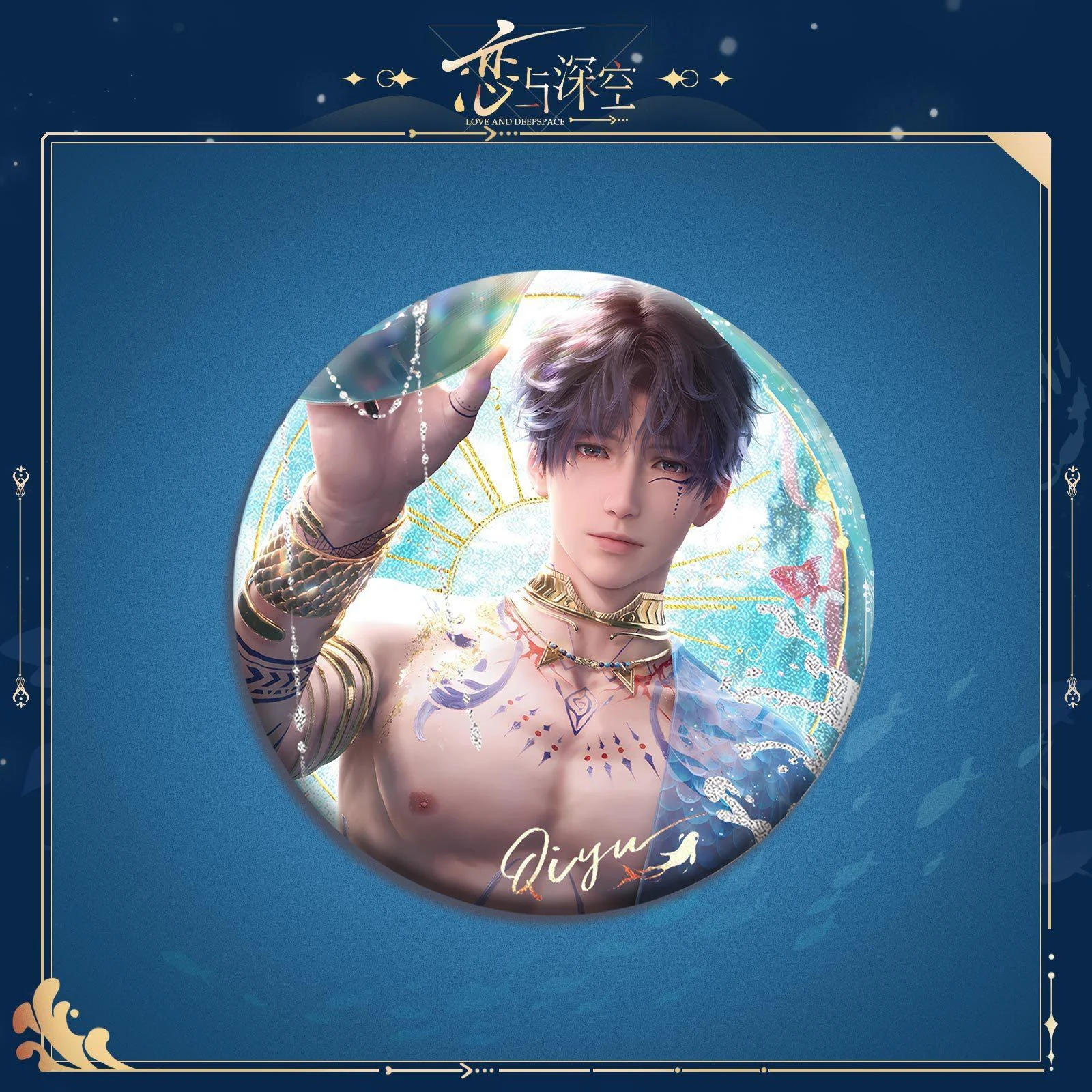 Amore e spazio profondo Rafayel Tidal God Supporto in acrilico Doppio lampeggiante Figura da collezione Anime Toy Souvenir Sea Breeze Risonanza