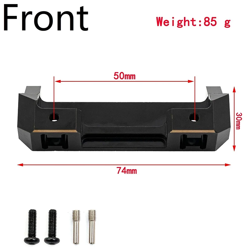 Mosiężne mocowanie przedniego i tylnego zderzaka RC do RGT EX86190 EX 86190 LC76 1/10 RC Crawler Car Upgrade Parts