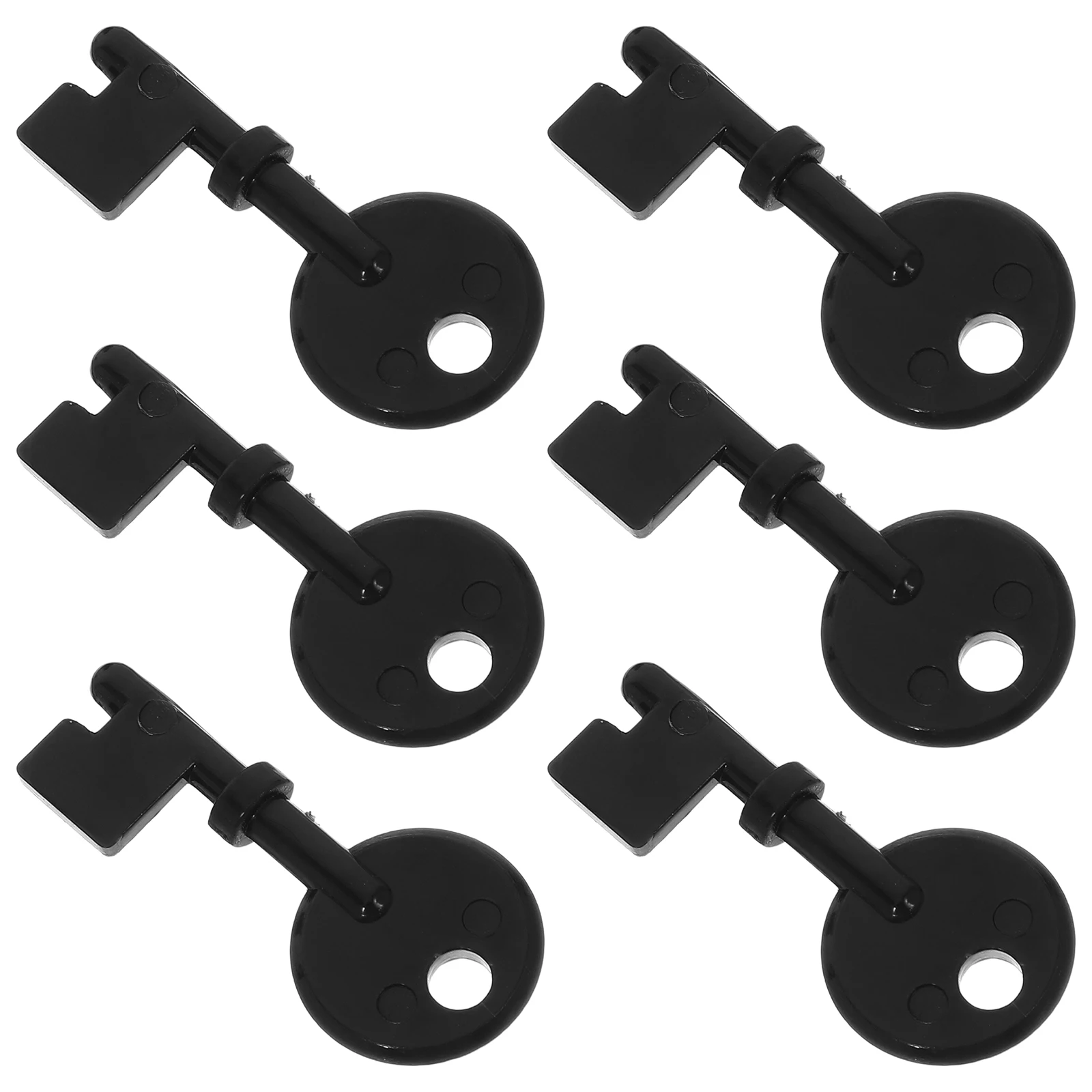 6 Pcs Alarm Button Key Reset Replacement Switch Emergency Buttons Plastic Black Keys