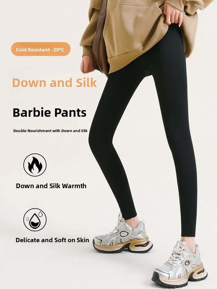 Pantaloni da yoga in pelle arca foderati Fce Capispalla da donna Vita alta Thi Strato base caldo Camere Pantaloni attillati per il sollevamento del sedere