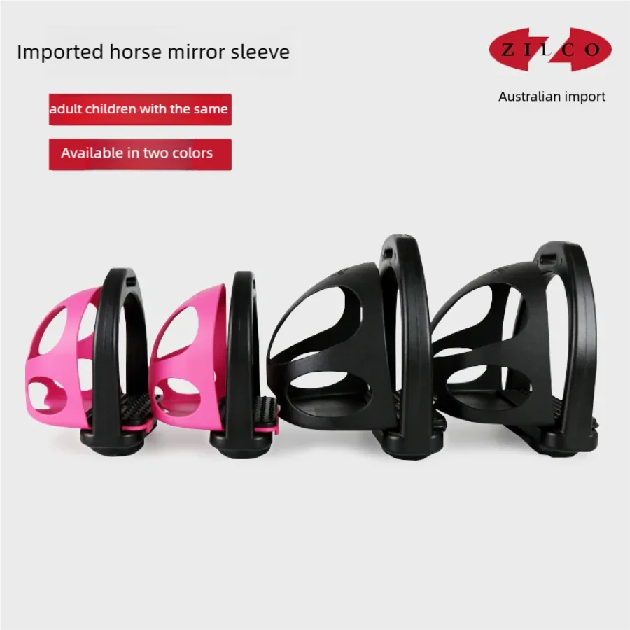 Baslong Safety Stirrup Covers Anti-Drop Stirrup Leathers for Adult Kids Horse Riding Equestrian Gear Prevent Locking Accessory