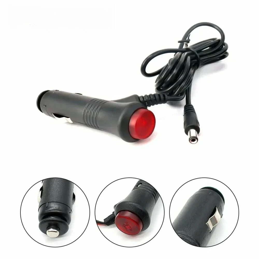 3 Meter 12V 24V Auto Cigarette Lighter Socket Plug 55*21mm Adapter with Power Switch Cable for Car Charger DIY Power Cord