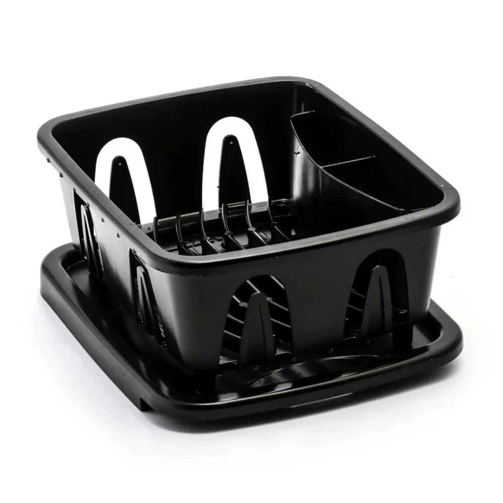 Mini Dish Drainer & Tray, Black (Eng/Fr)