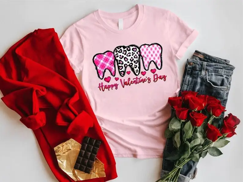 Tooth Valentines Day T Shirt Dental Valentine GifT Dentist for StudenT Happy