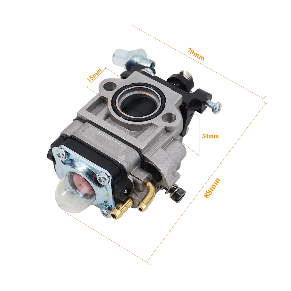 15mm Carburetor Kit Scooter Brushcutter Carb Carburetor Gasoline Grass Trimmer Accessories For 40-5 43CC 47CC 49CC 50CC 2-Stroke