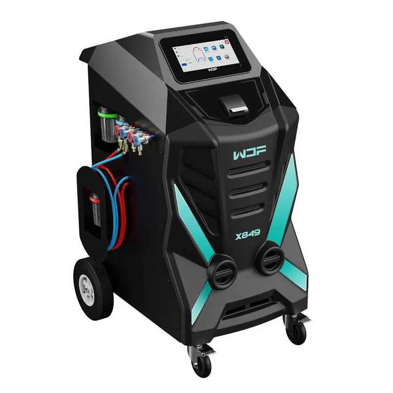 Wonderful X849 Dual System 3/8HP Car AC Refrigerant Charging Machine for R134a/R1234yf Automotive Air Conditioning Repair Tool