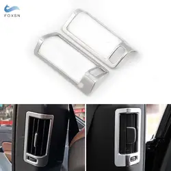 Stainless Steel Car styling Interior Middle Column Air Vent Outlet Cover Trim For Volvo XC60 2th 2018 XC90 2015 2016 2017 2018