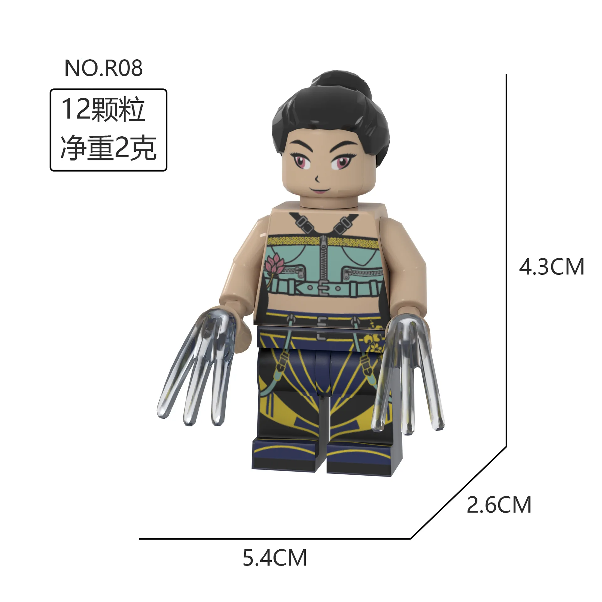 Figura de bloque de construcción humanoide del grupo de caza de brujas de Corea del Sur Zoe Mira 4 Uds. Juguete de bloques de construcción de grupo de caza de brujas para hombres