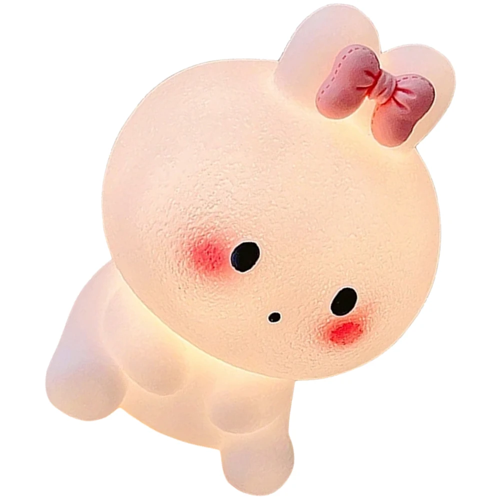 

Cute Rabbit Night Light Table Lamp Desk Light Bedside Lamp Kids Bedroom Button Operated Mini LED Animal Lamps Durable