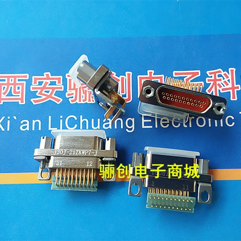 J30J-21ZKWP7-J Rectangular Connector, 21-pin Socket, 2-row Bent Pins, Bent Plug-in Welded Board