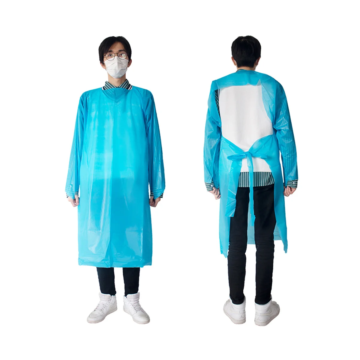 

3Pcs Waterproof Overcoat Skinfriendly Barber Cloak Adjustable Tightness Durable Plastic Cleaning Isolation Coat for Beauty