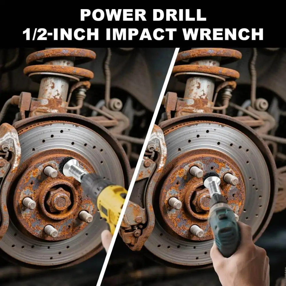 Wheel Hub Surface Rust Removal Tool Brake Disc Grinding Attachment Durable Auto Repair Maintenance Gadget Polishing Head