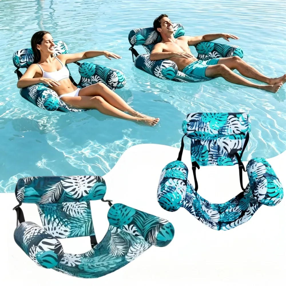 

Inflatable Floating Lounger for Adult,Portable Pool Float Chair,Foldable Recliner for Swimming Pool,Lake,Beach Summer Relaxation