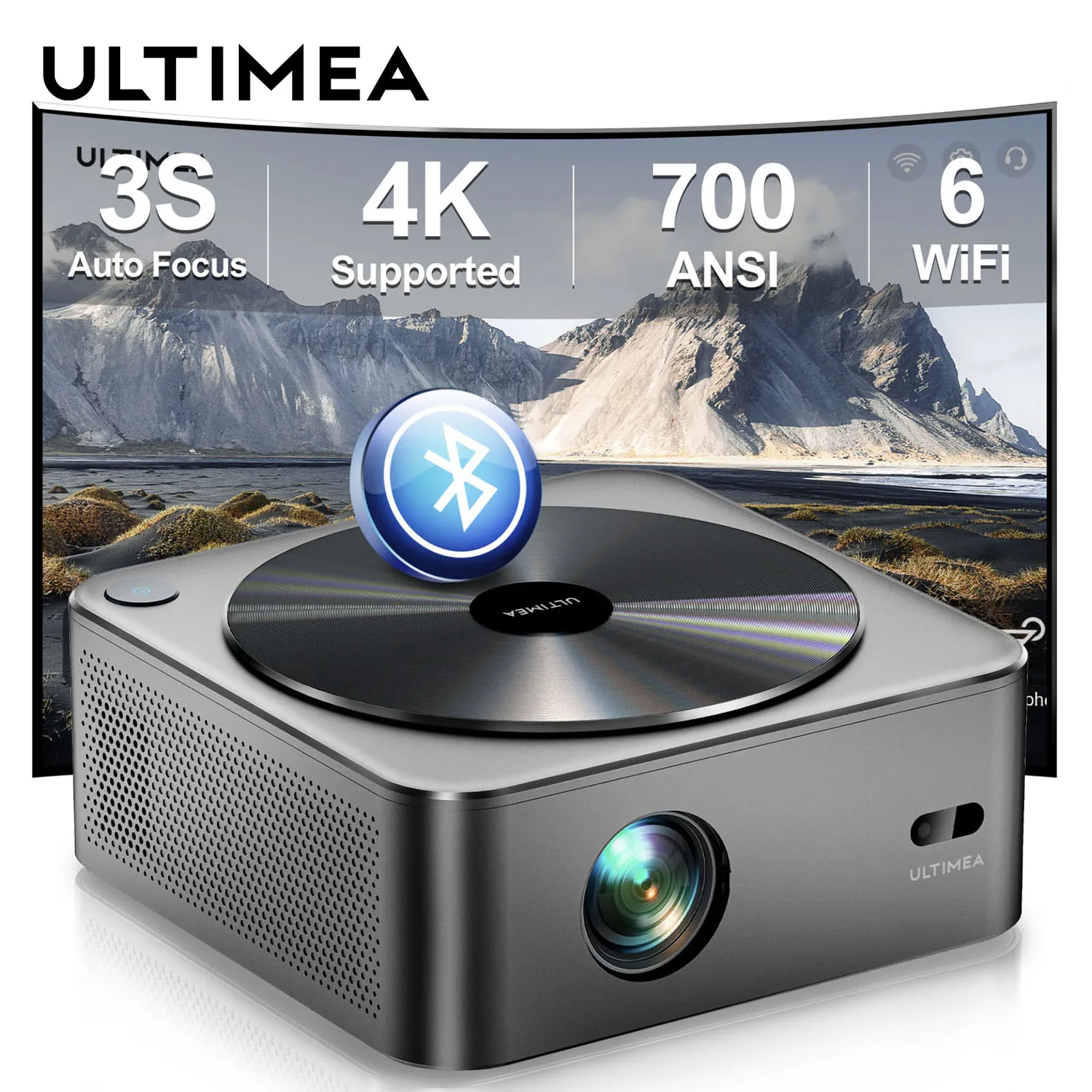 

ULTIMEA Full HD Projector 1080P 4K Video Home Theater Projectors AutoFocus&6D Keystone Correction Smart 5G WiFi Bluetooth Beamer