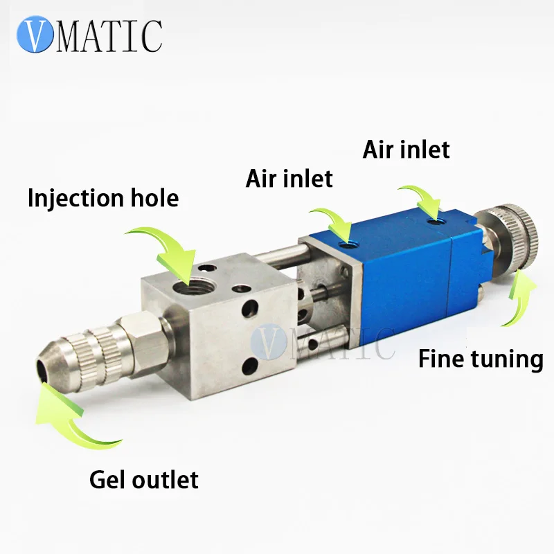 Imagem -06 - Envio Gratuito de Alta Precisão Agulha Fora de Média-alta Viscosidade Válvula de Distribuição de Fluido Cola Dispensar Bico Válvula o