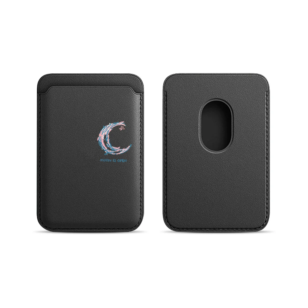 Minimalistisches Kunst-Mond-Leder-Kartenetui, Telefonkartenhalter für Magnetische Hülle, Geeignet für alle iPhone Magsafe Karten-Handyrückseiten-Taschen – Detail 9