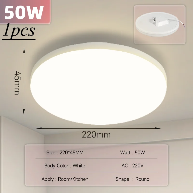 Ceiling Light Moderne Led-deckenleuchten 110V 220V Quadratische Deckenleuchte 15/20/30/40/50W Für Wohnzimmer Schlafzimmer Küche Wohnkultur Panel Lichter 4
