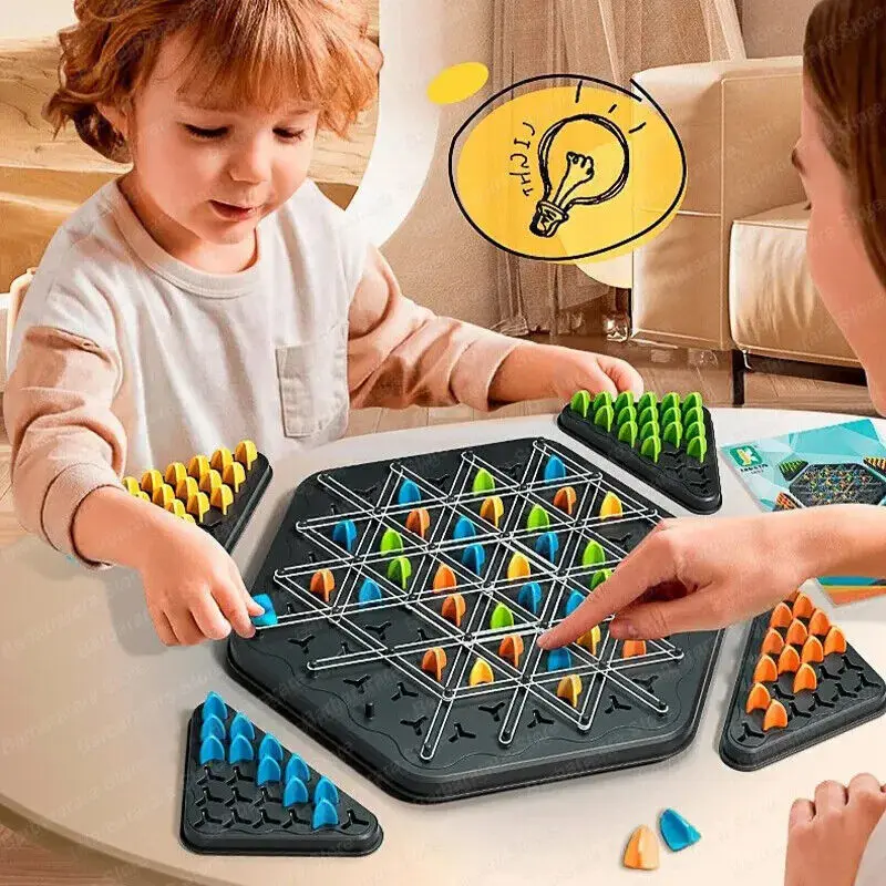 New Geometry Chain Puzzle Triangle Desktop Chess Game Thinking Toy Gift UK