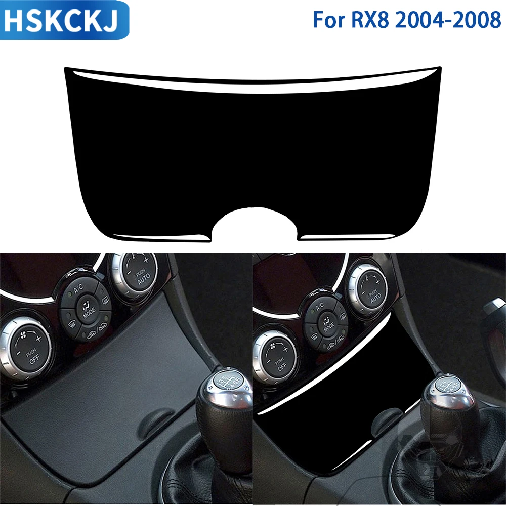 Per Mazda RX8 2004 2005 2006 2007 2008 accessori interni auto plastica nera scatola di immagazzinaggio centrale pannello Trim Sticker decorazione