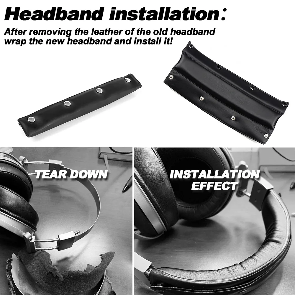 بطانة للأذن بزاوية Denon AH-D2000 D5000 D7000 AH-D5200 AH-D7200 AH-D9200 سماعات الأدمة من جلد الغنم أغطية الذاكرة الإسفنج