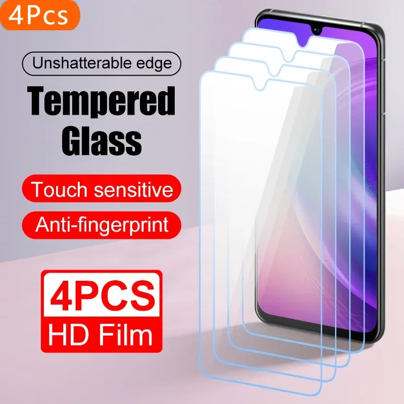 

4Pcs Protective Film for Samsung Galaxy A04 A14 4G A24 4G A34 A54 5G A05 A05S A15 A25 A35 A55 Glass smartphone screen protector