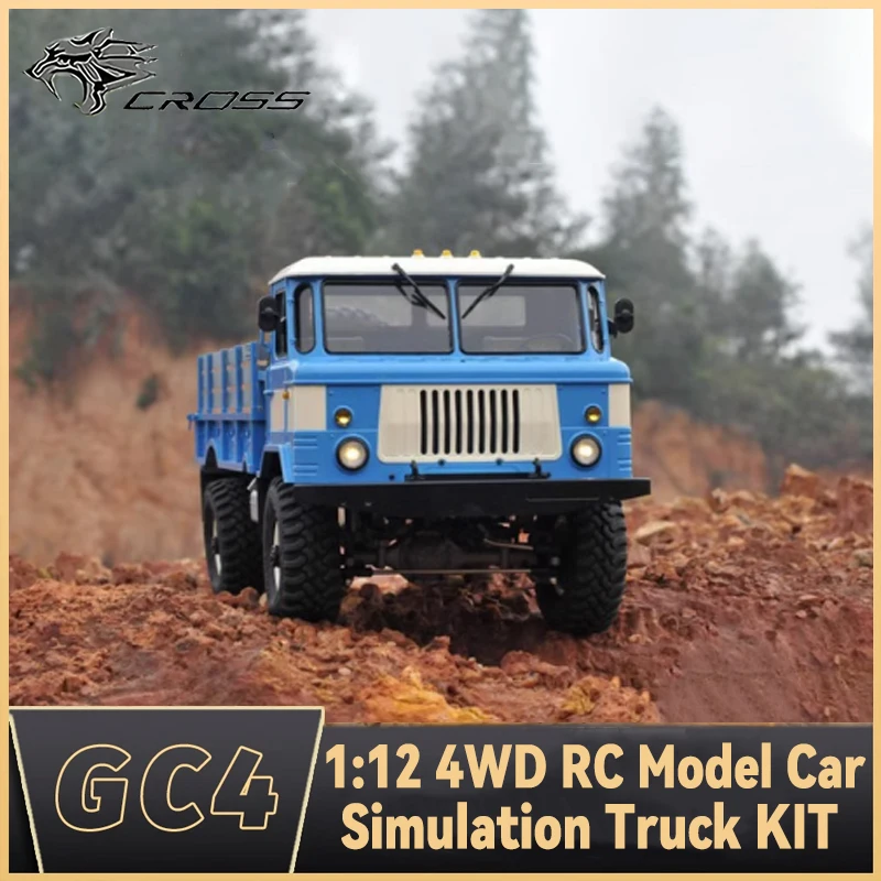 CROSSRC 1/12 GC4 RC 4WD KIT assembly model Electric Russian GAZ66 Gass Hardshell Military Truck Off road Climbing Vehicle Toys