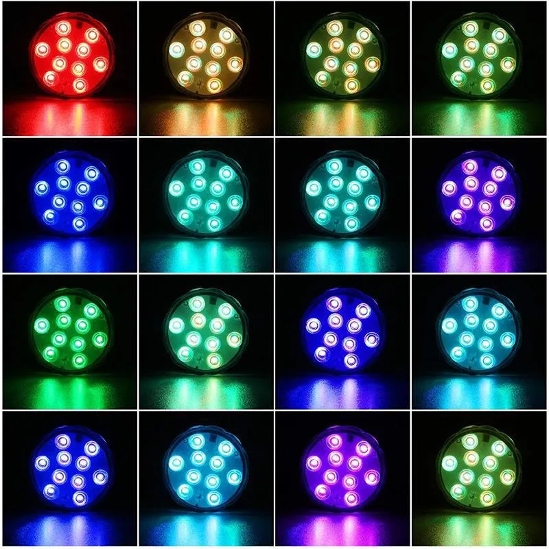 Multi Color Submersible LED RGB IP68 Waterproof Underwater Night Lamp Tea Light Vase Bowl Party Wedding Christmas Decoration