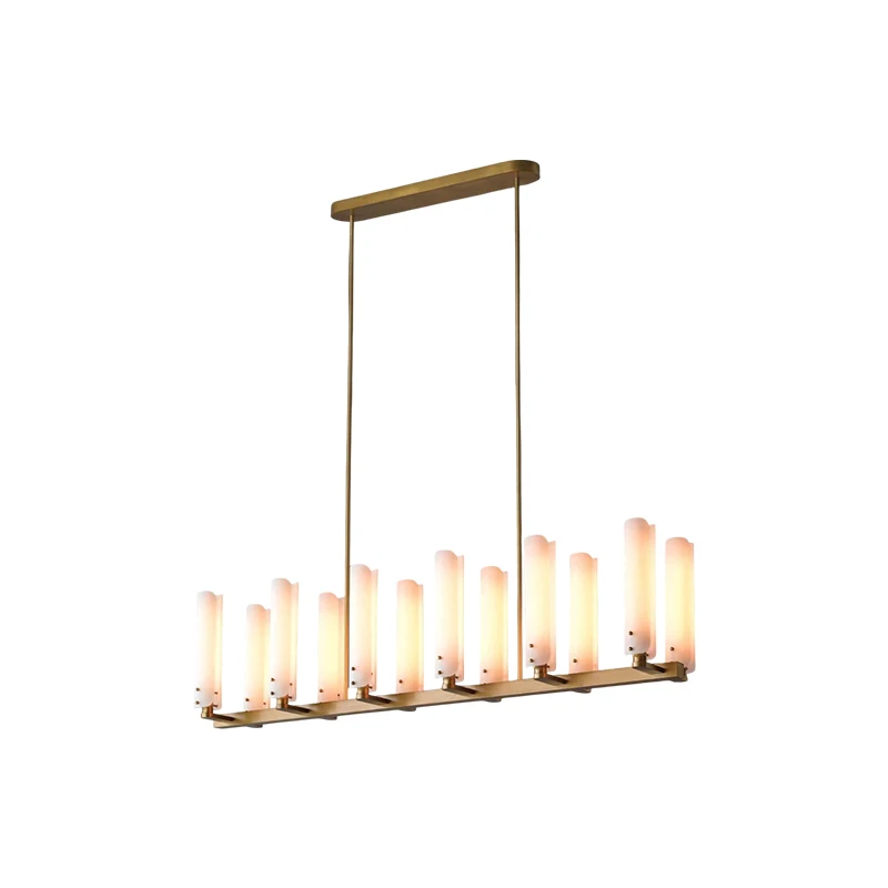 

Rectangular Home Deco Glass Crescent Mooon E14 LED Chandelier Hanging Lamps Suspension Luminaire Lampen For Dinning room