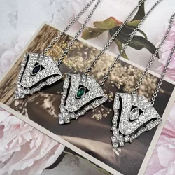 New Design Pendant Necklace Geometry Rhinestone Art Deco Styles Jewelry For Women