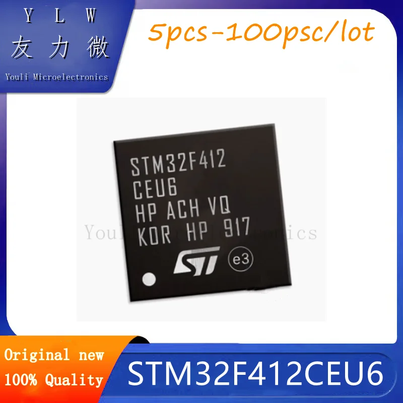 Microcontroller STM32F412CEU6 QFN-48 STM32F412 412CEU6 Chip In Stock