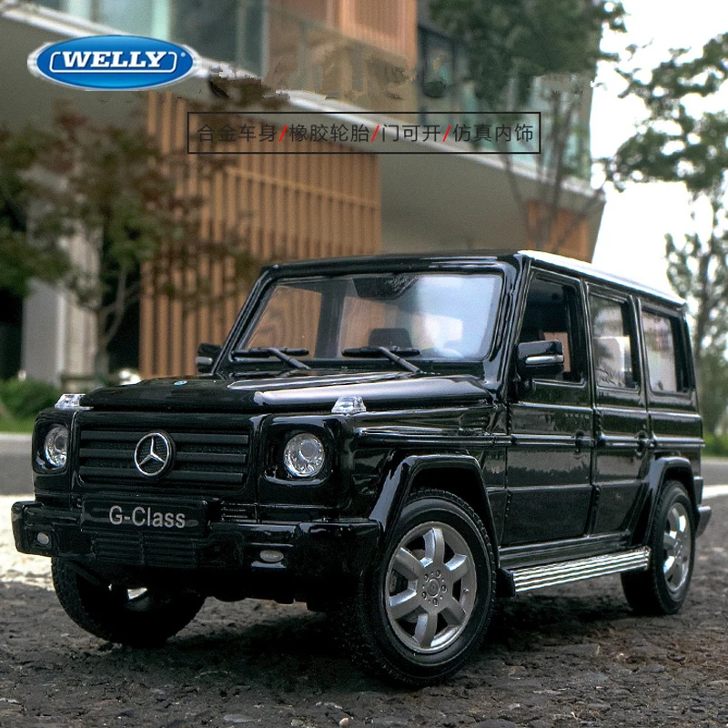 

WELLY 1:24 Mercedes Benz G-Class G63 G65 модель автомобиля из сплава литая металлическая игрушка внедорожник модель автомобиля имитация детского подарка