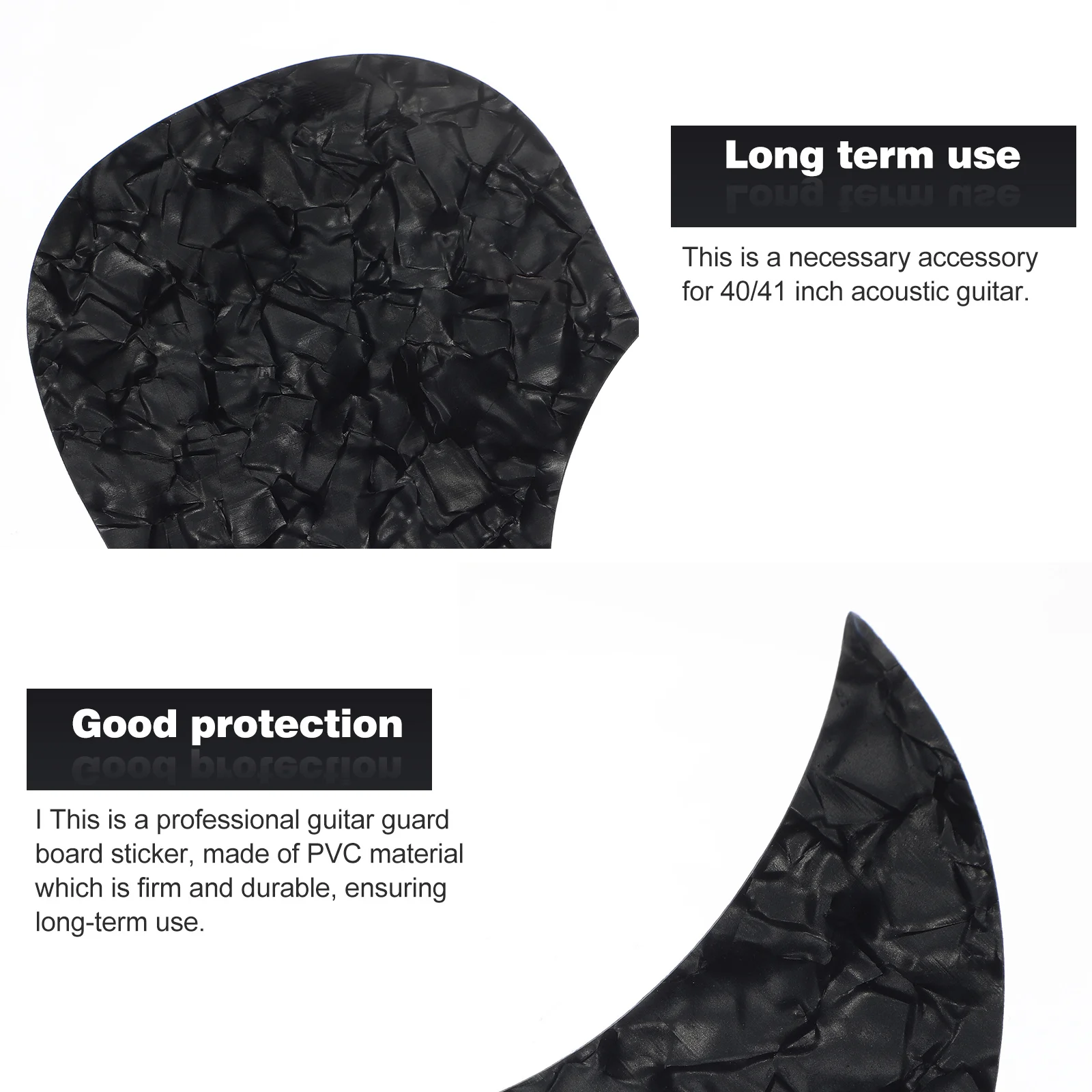 

1Pcs Drop Shape Folk Guitar Pickguard PVC Scratch Guard Protective Plate for 40 41 Inch Acoustic Guitar Accessory