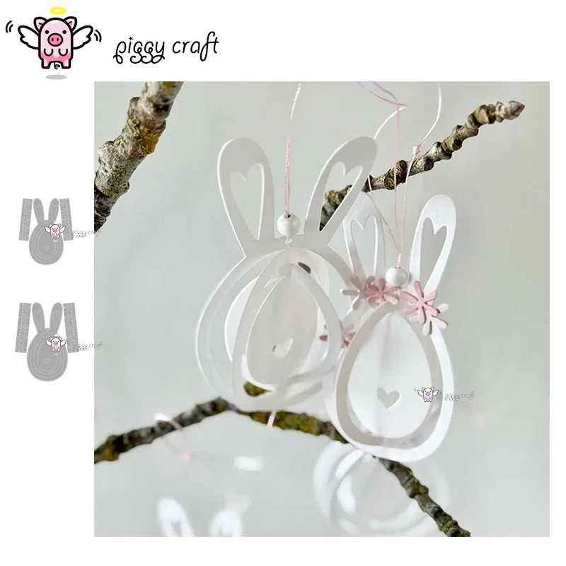 

Piggy Craft металлические штампы для резки, форма для резки, цветок, кролик, бирка, рамка для скрапбукинга, нож для рукоделия, лезвие, трафареты, штампы