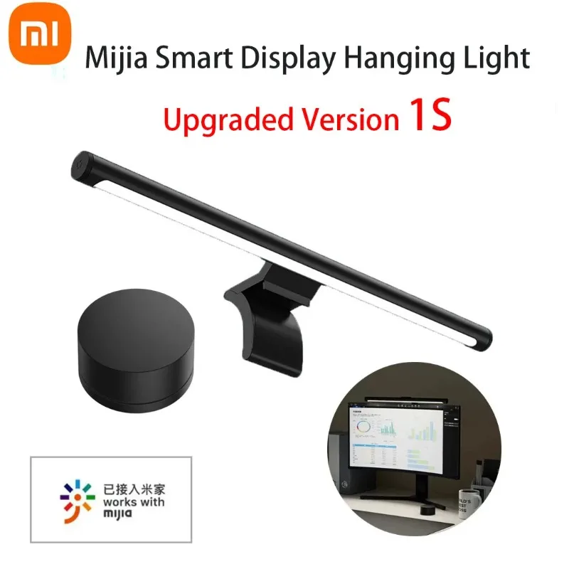

Xiaomi Mijia Display Подвесной светильник 1S Светодиодная лампа для чтения Игровые соревнования Обучение Защита глаз USB ЖК-дисплей Подвесной светильник Новый