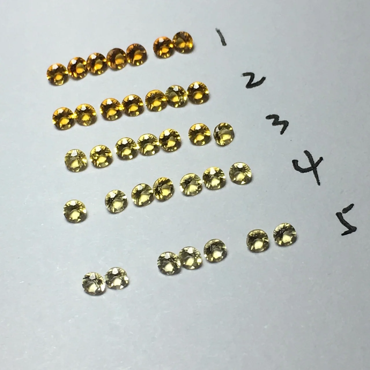 Natural Citrine Round Faceted Finished 0.8-5 MM Citrine
