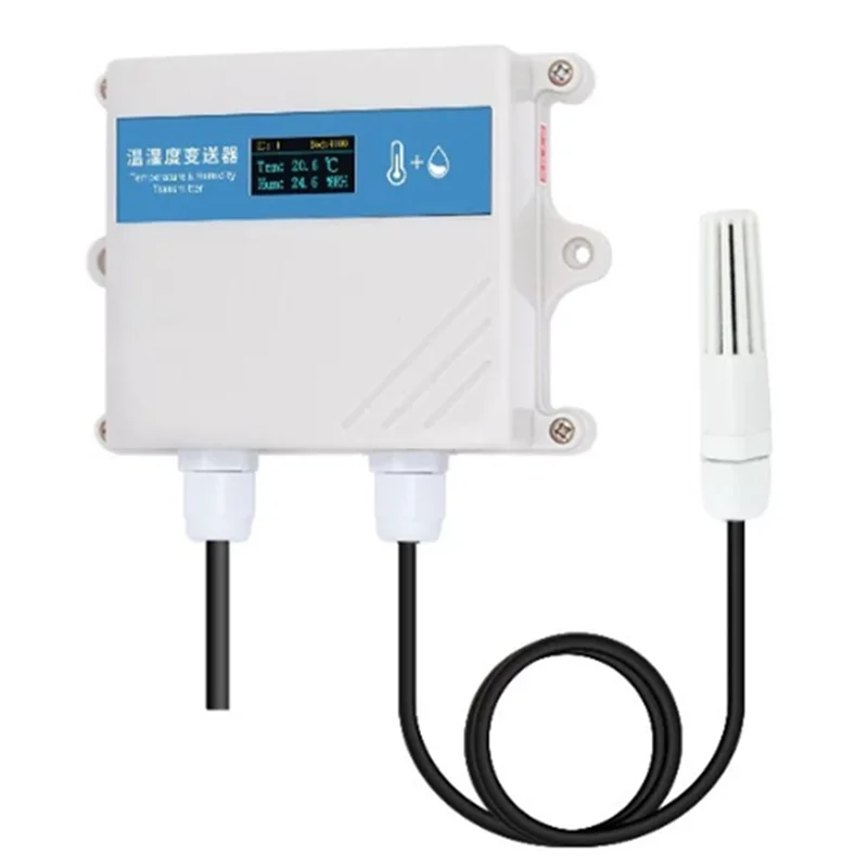 

SCLS RS485 High Precision Temp & Humidity Sensor With OLED Display, Wall Mounted For Warehouse Greenhouse