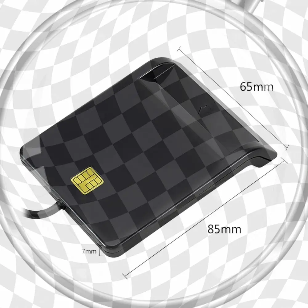 Portable USB 2.0 Intelligent Card Reader Multi-function for DNIE ATM CAC IC ID Bank SIM Card Reader Affordable Easy Use
