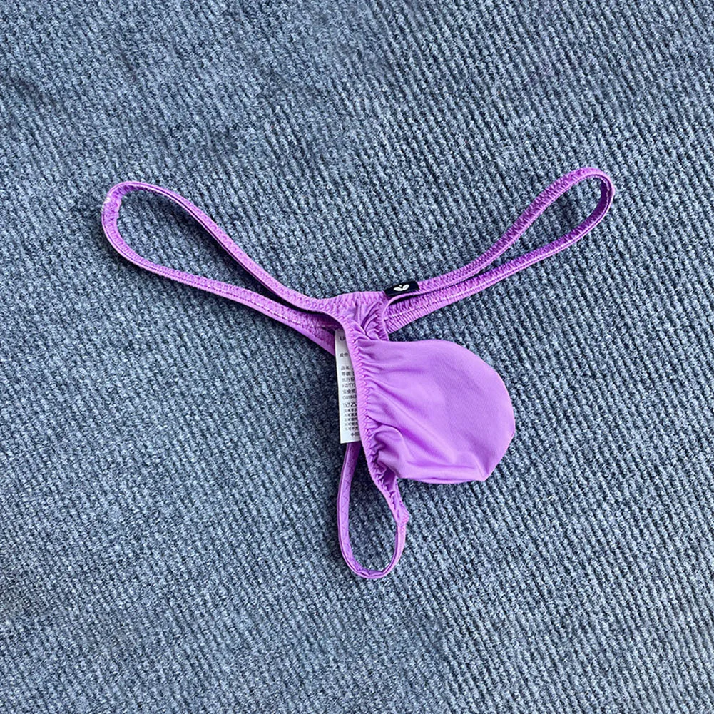 Strings respirants sexy pour hommes, t-back, taille basse, U-convexe, poudres, slips, shorts, sous-vêtements pour hommes, culottes commandées