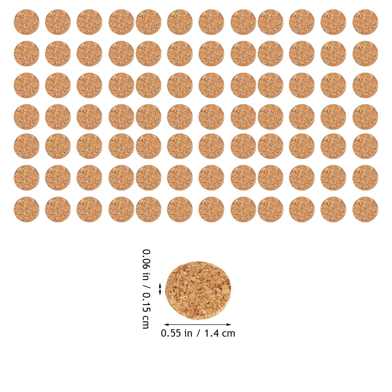 1 Roll Soft Cork Pads Self Adhesive Round Bumper Pads Furniture Protector Peel Stick Nonslip Cushion Coasters Self Adhesive Cork
