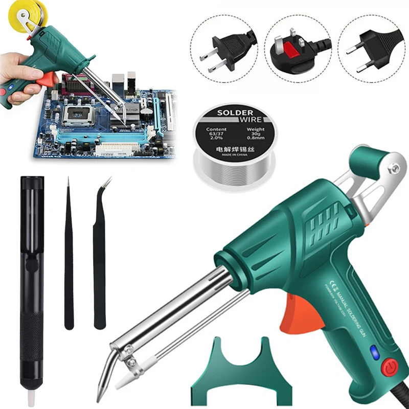 

Электрический паяльник, пистолет, ручной паяльник с внутренним нагревом, автоматическая отправка оловянного пистолета, паяльный сварочный инструмент для ремонта