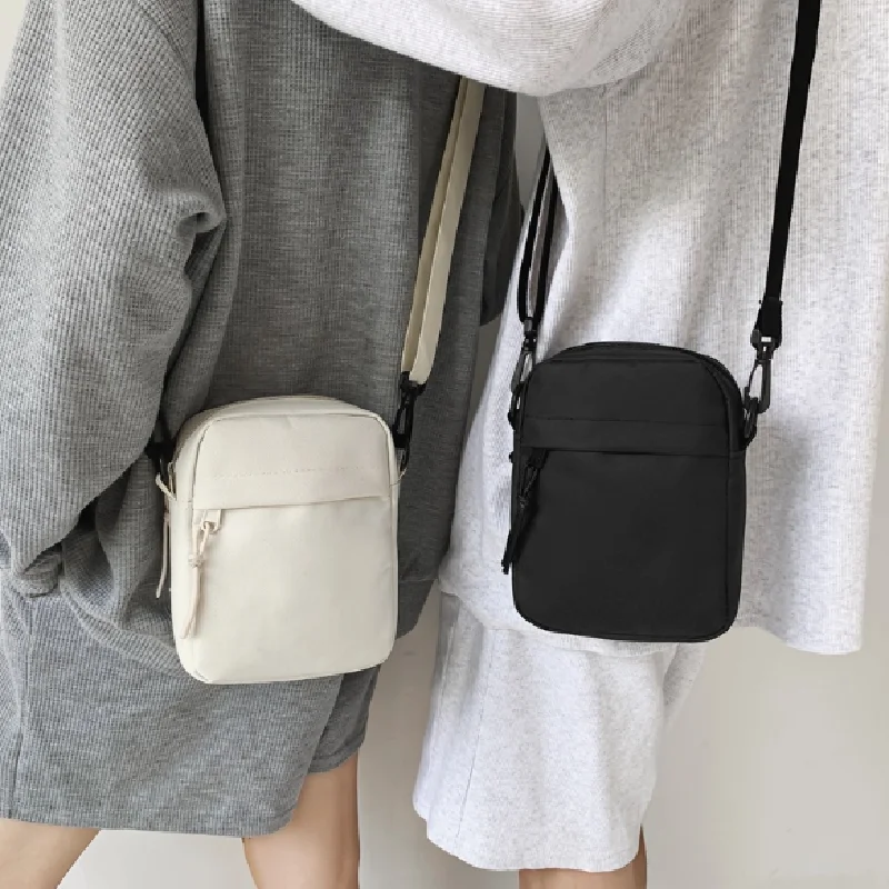 Canvas Women's Crossbody Bag Trend 2024 Oxford Shoulder Handbag Korean Solid Color Student Phone Bag Simple Shopper Bags Purse